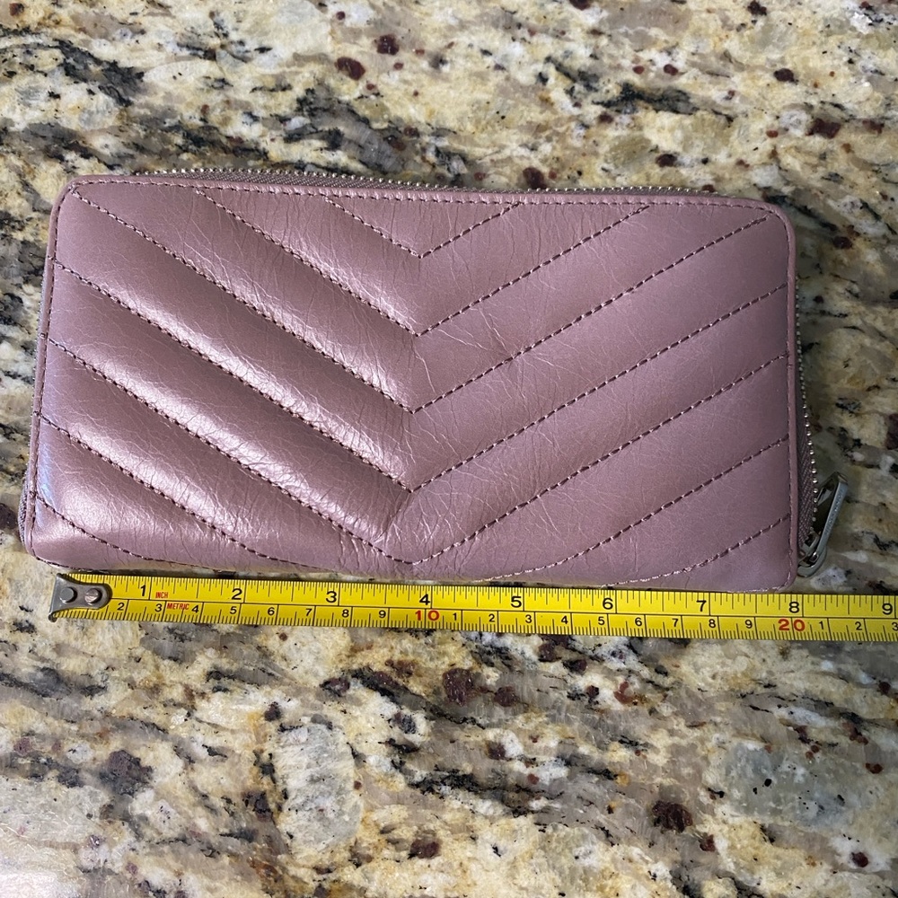 Rebecca Minkoff Mink Edie Quilted Chevron Leather Wallet nwot